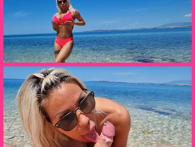 DanielaCoraHansson Mega Public Blowjob am Strand von Kroatien